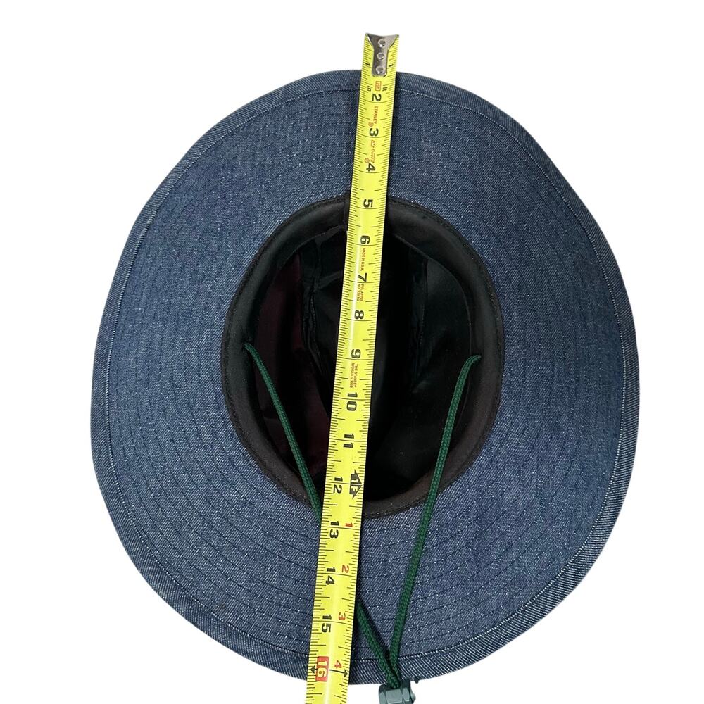 Wide Brim Denim Cowboy Hat Unisex Artisan Western Festival Workwear - Picture 9 of 10